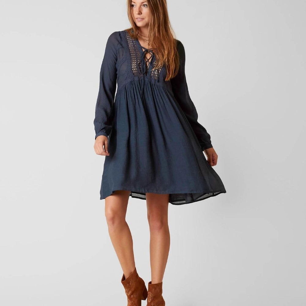 Moon and sky peasant dress